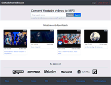 Tablet Screenshot of getaudiofromvideo.com